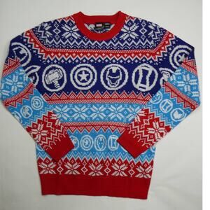 Marvel Super Hero Christmas sweater, small, brand new